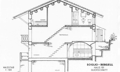 Soglio Haus 151 Schnitt